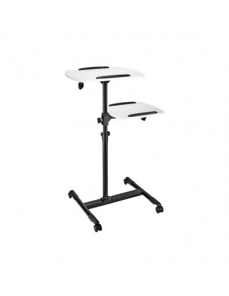 Mesa Apoio Apresentação 42x50/40x35cm 2 Niveis c/Rodas