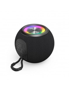 Coluna Portátil Bluetooth Ball Shape com LED Preto