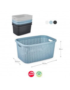 Cesto Roupa Rattan 35L Sortido 1un