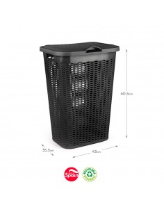 Cesto Roupa 51L Preto