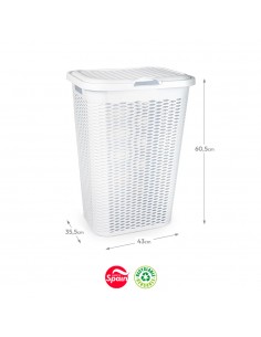 Cesto Roupa 51L Branco
