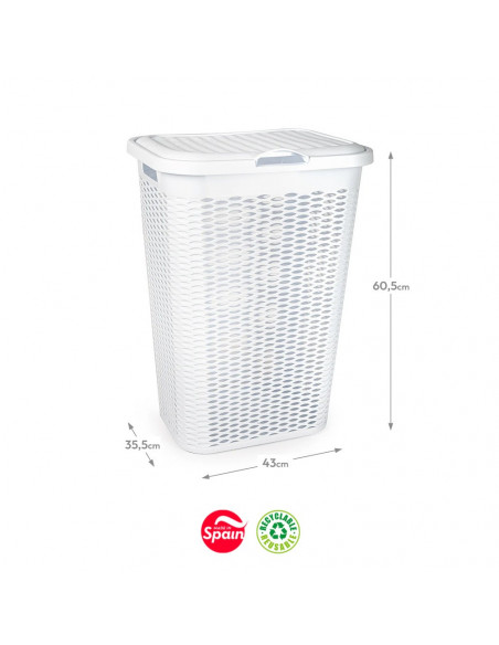 Cesto Roupa 51L Branco