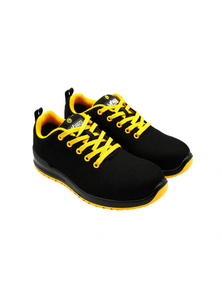 Sapatos Tamanho 42 Baixo S1P ESD SRC Preto/Amarelo