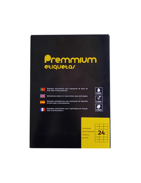 Etiquetas 070x037mm 100Fls A4 2400un