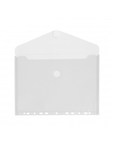 Bolsa Envelope A4 Fecho Velcro Plástico c/Furos Transparente