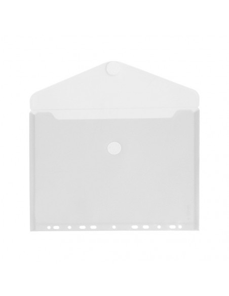 Bolsa Envelope A4 Fecho Velcro Plástico c/Furos Transparente