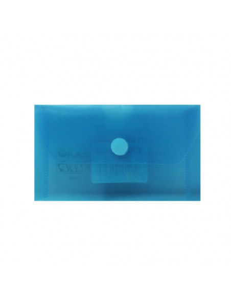 Bolsa Envelope 105x65mm Fecho Velcro Plástico Azul