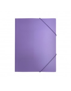 Pasta Plástico c/Elásticos A4 Violeta Pastel