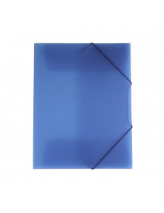 Pasta Plástico c/Elásticos A3 3 Abas Azul