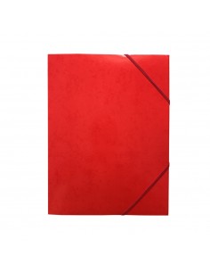 Pasta Cartão c/Elásticos A4 3 Abas Vermelho