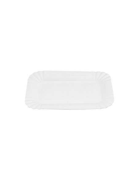 Travessas Cartão Retangular Branco 10x16cm 100un