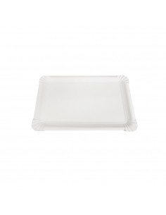 Travessas Cartão Retangular Branco 23x17cm 100un
