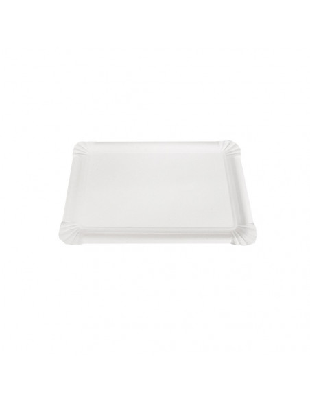 Travessas Cartão Retangular Branco 23x17cm 100un