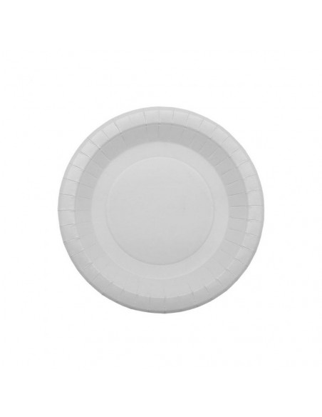 Pratos 18cm Cartão Redondo Branco 50un