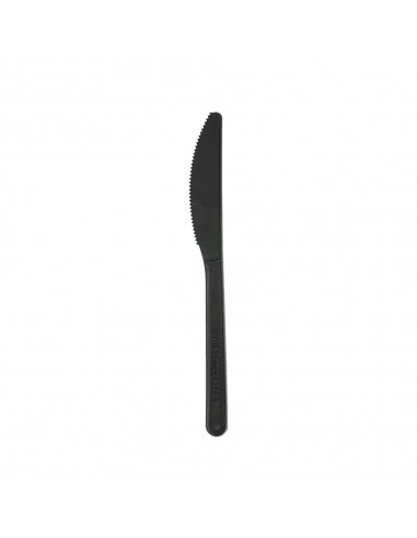 Facas C-PLA Reutilizáveis 18cm Preto 100un