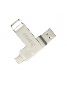 Pen Drive USB-C + USB-A 3.1/3.0 256GB Rotate Pro Prata