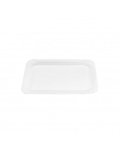 Travessas Cartão Retangular Branco 20x13cm 100un