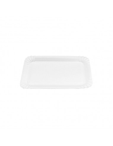 Travessas Cartão Retangular Branco 20x13cm 100un