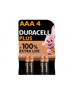 Pilhas AAA LR03 Alcalinas 1.5V Duracell Plus 4un