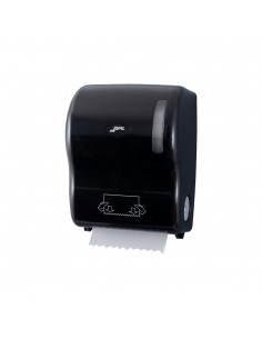 Dispensador Toalhas Rolo c/Auto-Corte Preto