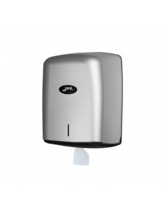 Dispensador Toalhas Rolo Extração Central Prata