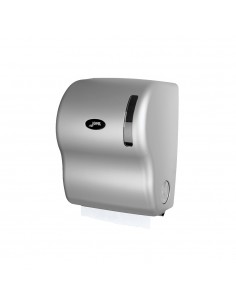 Dispensador Toalhas Rolo c/Auto-Corte Prata