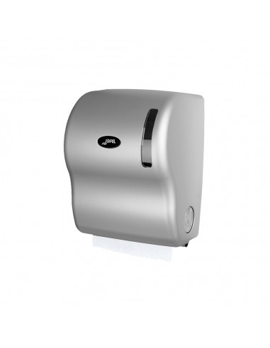 Dispensador Toalhas Rolo c/Auto-Corte Prata