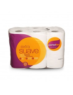 Papel Higiénico Doméstico 15,4mts 2Fls 31,5g PAMPILAR 12 Rls