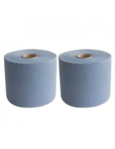 Rolo Toalhas Mão Azul 400mtsx23cm 2Fls 2 Rolos