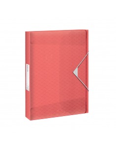 Pasta Plástico c/Elásticos L25 A4 Vermelho Coral