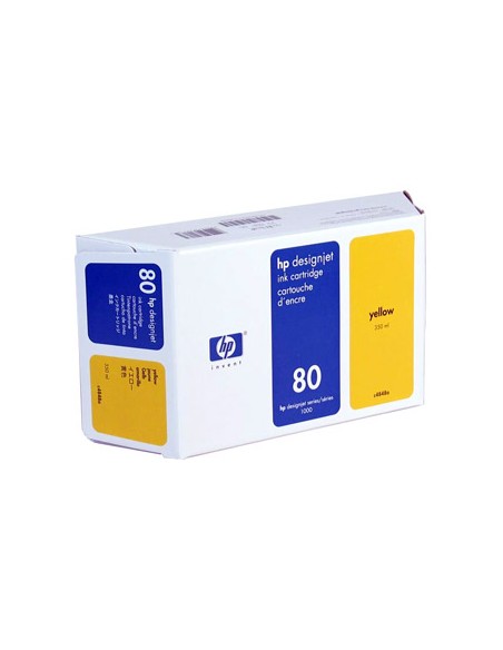 Tinteiro HP 80 Amarelo C4848A 350ml 4400 Pág.