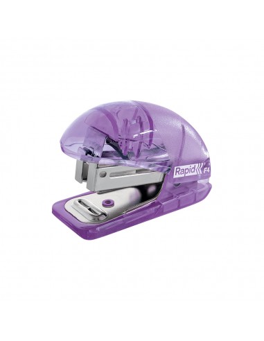 Agrafador 24/6 10 Folhas Rapid F4 Translúcido Malva