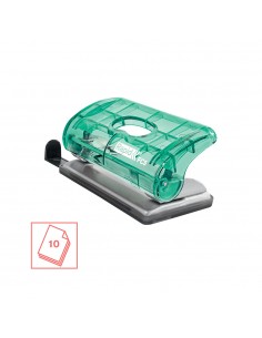 Furador 10 Folhas Rapid FC5 Translúcido Verde