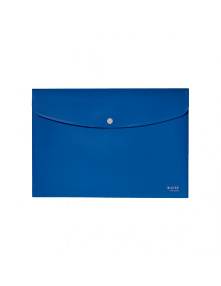 Bolsa Envelope A4 Fecho Botão Recycle Azul