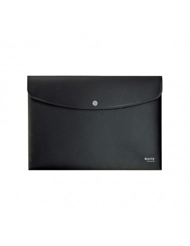 Bolsa Envelope A4 Fecho Botão Recycle Preto