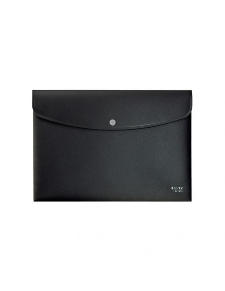 Bolsa Envelope A4 Fecho Botão Recycle Preto