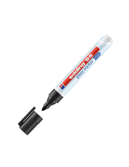 Marcador Quadros Vidro Edding 95 1,5-3mm Preto 1un