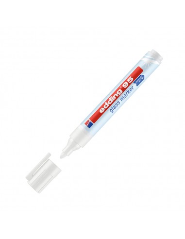 Marcador Quadros Vidro Edding 95 1,5-3mm Branco 1un