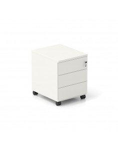 Bloco Rodado 3 Gavetas c/Rodas 415x515x575mm Branco