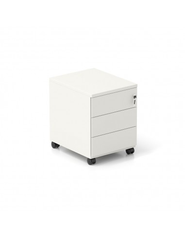 Bloco Rodado 3 Gavetas c/Rodas 330x550x575mm Branco