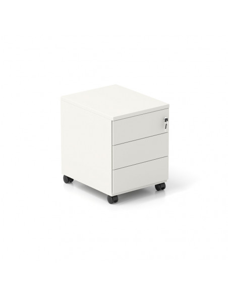 Bloco Rodado 3 Gavetas c/Rodas 330x550x575mm Branco