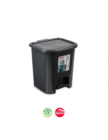 Contentor 07,5L WC c/ Pedal Cube Preto