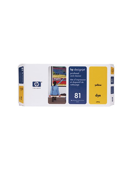 Cabeça Impressão + Kit Limpeza HP 81 Amarelo C4953A 13ml