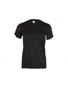 T-Shirt Adulto 100% Poliéster Bird Eye 130g Preto Tamanho S