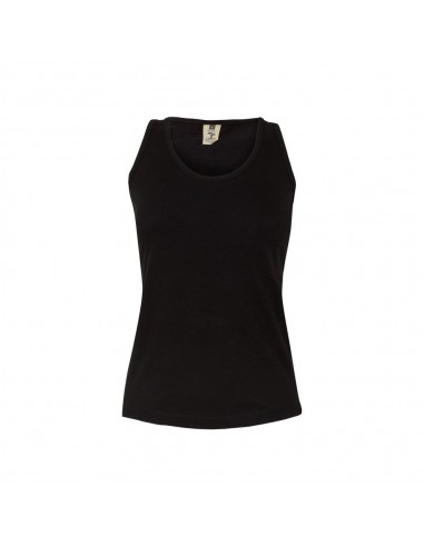 Top Alças Mulher 100% Algodão RingSpun 155g Preto Tam.L