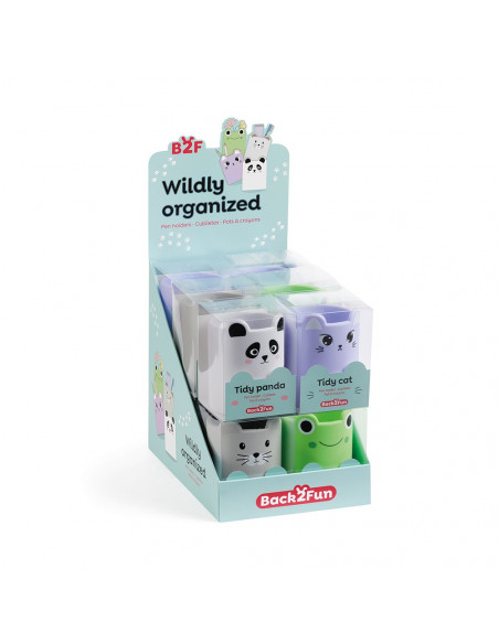 Porta Lápis Silicone Redondo Wildly Expositor 12un