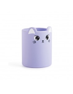 Porta Lápis Silicone Redondo Wildly Gatinha