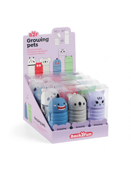 Estojo Silicone Extensível Growing Pets Expositor 12un