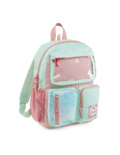 Mochila Infantil Turquesa e Rosa 17L