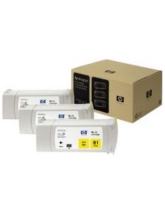 Pack Tinteiros HP 81 Amarelo C5069A 680ml